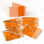 Gift tags labels 3x2.5 set 5 handmade tree free light orange natural leaf craft paper