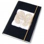 Notebook journal handmade recycled black heart leaf imprint paper crafts blank memo pad 3x5 40pp