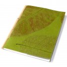 Sketching 5x7 30pp scrapbook handmade olive writing journal cane spine handcrafted recycled paper