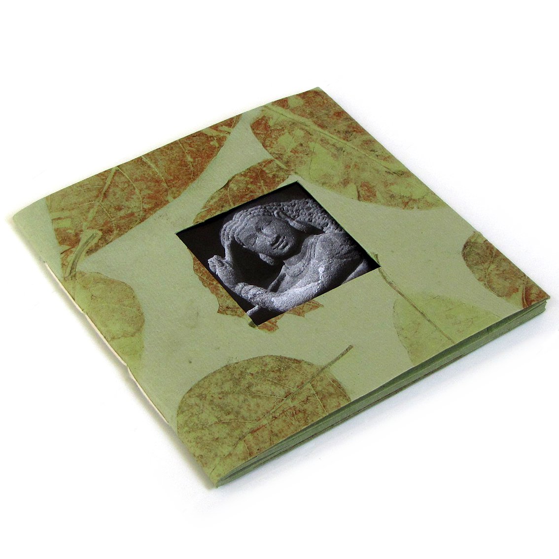 Acid free natural leaf paper 4x6/5x5 picture photo album handmade green