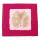 Tree free thank you mom cards eco friendly handmade paper pink heart leaf imprint 5x5 1/2