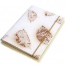 Guest book blank notebook handmade white leaf paper 5x7 40pp handmade natural leaf paper