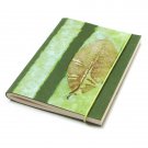 Journal guest book notebook handmade paper notebook striped green bday mom xmas gifts 5x7 88pp