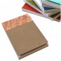 Note block pink handmade natural leaf paper stationery 3x5in 100 peel off pages Xmas gifts