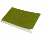 Stocking stuffer 3x5in olive note pad block handmade leaf paper stationary green Xmas gifts 100pp