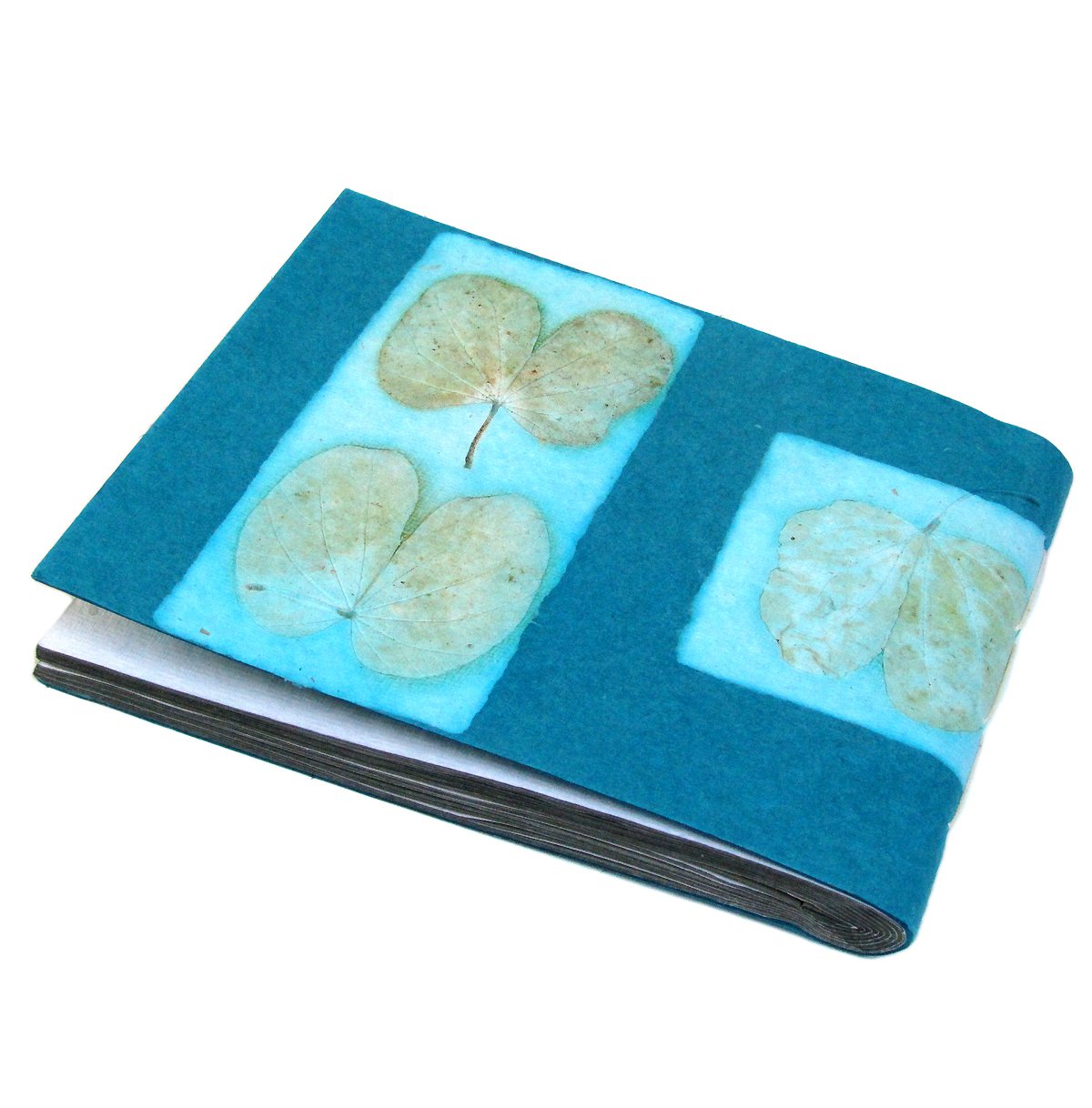 Photo Pictures Album 5x7 Turquoiseteal 16pp Recycled Handmade Paper Craft Mom Present T 0125