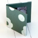 Folding picture frame 2.5x2.5 double photo handmade acid free flower paper sea green craft gifts