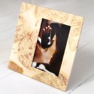 Mom present photo frame 4x6/5x7 handmade tree free paper cream natural leaf