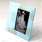 Handmade baby mom photo frame 4x6/5x7 light blue natural heart leaf paper craft mom present