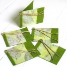 Green gift tags handmade stationery set5 tree free natural leaf craft paper ethical mom present 3x2.5