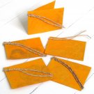 Gift labels tags handmade craft mom present natural leaf yellow paper 3x2.5 folded
