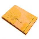 Blank writing journal 7x5 40pp sketching recipes gold handmade large leaf recycled paper craft