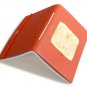 Orange handmade natural leaf 5x7 notebook elastic closure notes recipes sketching journal diary
