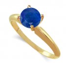 Blue Sapphire .25 Carat Gold Solitaire