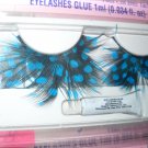 Spotted Feathered Blues Eyelashes costume lash shipped free