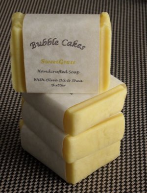 Handcrafted SweetGrass Scented Bar Soap  Handmade with Organic Shea Butter Essential Oils
