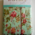 WAVERLY Floral Tablecloth Vinyl Flannel back Flower NEW