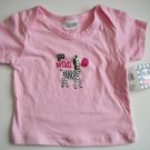 Baby Girls "Go Wild" Zebra Pink Shirt 6 9 Gift NWT New