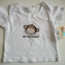 Baby Girl Boy Go Bananas MONKEY Shirt 6 9 Gift NWT New