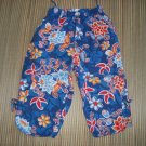 OILILY Gorgeous Blue Girls Pants Flowers Euro 98 2t 3T