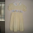 SILLY GOOSE Girls Smocked Dress Yellow Ducks Smock 6 6X