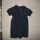 RALPH LAUREN Polo Navy Girls Striped Dress Logo 4 4t 5