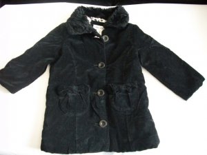 Girls Fall Coat Black Jacket Winter Toddler Fur 2 2t