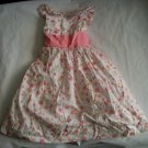 Maggie & Zoe Girls Peach Floral Lined Dress 2 2t 3 3t