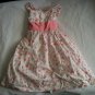 Maggie & Zoe Girls Peach Floral Lined Dress 2 2t 3 3t