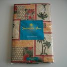 Palm Trees Flowers Summer Tablecloth Vinyl Flannel New