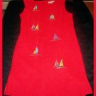 Dress Barn Womens Red Sailboat Boat Shift L 10 12 Large