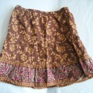OLD NAVY Girls Brown Flowers SKIRT Floral 3 3t 4 4T