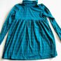 Girls New Stripe Fall Dress Turquoise L Large 10 12 NWT