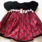 Youngland Baby Girl Red Plaid Black Holiday Dress 12 18