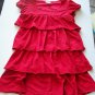 LIMITED TOO Girls Red RUFFLES DRESS Sparkly L XL 16 18