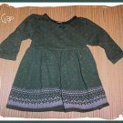 GAP Baby Girl Fall Winter DRESS Green M Size 6 9 12 m
