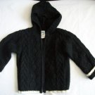OLD NAVY Toddler Girls Black Sweater Fall Hood 24 2 2t