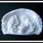 Girls White Crochet Kufi Hat Boutique Beanie Cap New OS