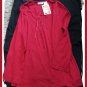 New Additions Maternity Red L/S Shirt Women L Large 12