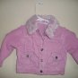 POLKATOTS Girls Lavender Corduroy Jacket Fur 24 m 2 2t