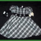 Girls Holiday Fall Black Plaid DRESS NWT NEW 3 3T 4 4T