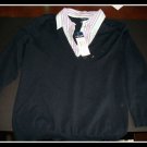 Chaps Ralph Lauren Womens Navy Shirt Top NWT L Large