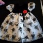 C.I. Castro Girl Gorgeous Black White Floral Dress 2 2t