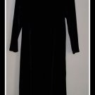 Lands End Black Velour Girls Dress Fall 10 12 L Large