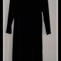 Lands End Black Velour Girls Dress Fall 10 12 L Large