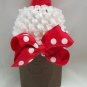 Baby Girl Diaper Cupcake Hair Bow Cake Crochet Headband