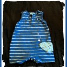 Baby Boys Moonbeams Embroidered FISH Blue Romper 3 6 6m
