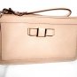 COACH DARCY BOW LARGE WRISTLET CLUTCH SAND LEATHER MODEL 51669