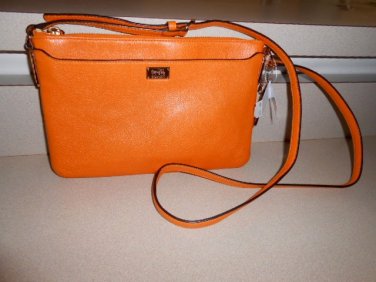 COACH MADISON LEATHER EW SWINGPACK BRIGHT MANDARIN HANDBAG MODEL 49992