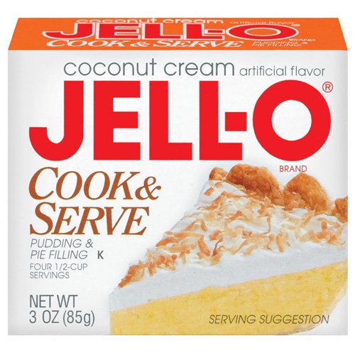 Jello Jello Coconut Cream Cook & Serve Pudding & Pie Filling, 3 Oz